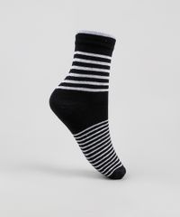 Meia-Feminina-Cano-Alto-Listrada-Preta-9885660-Preto_1