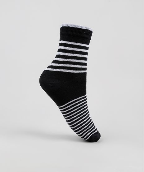 Meia-Feminina-Cano-Alto-Listrada-Preta-9885660-Preto_1