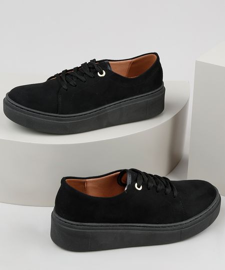 Tenis-Feminino-Vizzano-Flatform-em-Suede-Preto-9861453-Preto_1