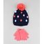 Kit-Infantil-de-Gorro-com-Pompons-Azul-Marinho---Luva-em-Trico-Coral-9784992-Coral_1