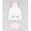 Kit-Infantil-de-Gorro-Gatinho-com-Pompom-e-Orelhas-Branco---Luva-em-Trico-Rosa-Claro-9784981-Rosa_Claro_1