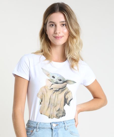 Blusa-Feminina--Baby-Yoda--Manga-Curta-Decote-Redondo-Branca-9914516-Branco_1