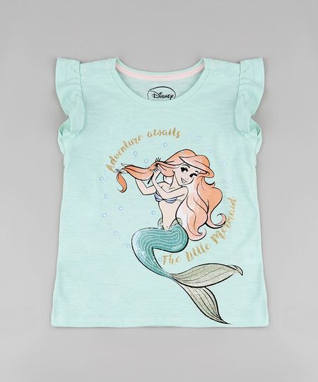 Blusa-Infantil-Pequena-Sereia-Ariel-com-Babados-Manga-Curta-Verde-Claro-9916969-Verde_Claro_1