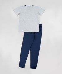 Pijama-Infantil-Basquete--Play-Hard--Manga-Curta-Cinza-Mescla-9878566-Cinza_Mescla_2