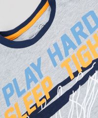 Pijama-Infantil-Basquete--Play-Hard--Manga-Curta-Cinza-Mescla-9878566-Cinza_Mescla_3