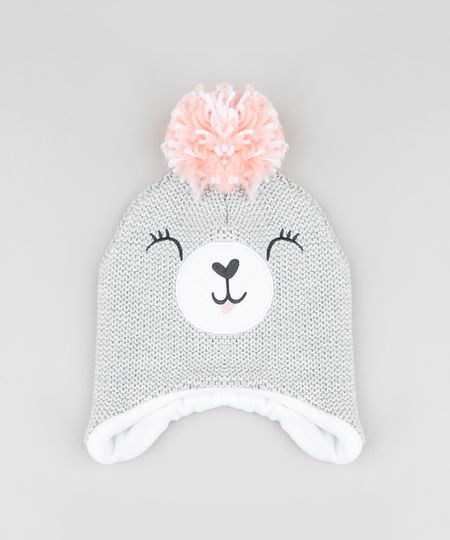 Gorro-Infantil-Ursinha-em-Trico-com-Pompom-Cinza-Claro-9785169-Cinza_Claro_1 Gorro-Infantil-Ursinha-em-Trico-com-Pompom-Cinza-Claro-9785169-Cinza_Claro_1