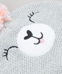 Gorro-Infantil-Ursinha-em-Trico-com-Pompom-Cinza-Claro-9785169-Cinza_Claro_4