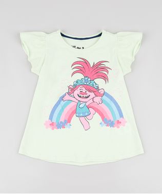 Blusa-Infantil-Trolls-com-Babados-Manga-Curta-Verde-Claro-9892344-Verde_Claro_1