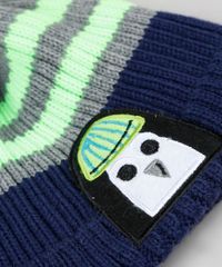 Kit-Infantil-de-Gorro-Pinguim-Listrado-Azul-Marinho---Luva-em-Trico-Cinza-Mescla-Escuro-9784974-Cinza_Mescla_Escuro_4