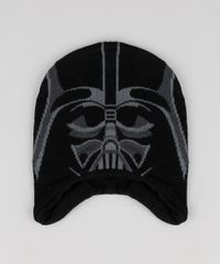 Kit-Infantil-de-Gorro-Darth-Vader-Star-Wars-Preto---Luva-em-Trico-Cinza-Mescla-Escuro-9784920-Cinza_Mescla_Escuro_2