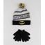 Kit-Infantil-de-Gorro-Batman-Listrado-com-Pompom-Cinza-Mescla---Luva-em-Trico-Preta-9784901-Preto_1