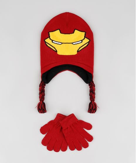Kit-Infantil-de-Gorro-Homem-de-Ferro---Luva-em-Trico-Vermelha-9784916-Vermelho_1