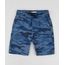 Bermuda-de-Sarja-Infantil-Reta-Estampada-Camuflado-com-Bolsos-Azul-Escuro-9943493-Azul_Escuro_1