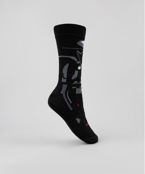 Meia-Masculina-Cano-Alto-Divertida-Darth-Vader-Star-Wars-Estampada-Preta-9900905-Preto_1