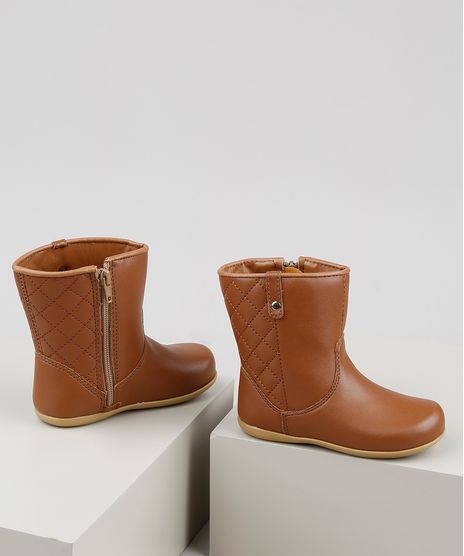 Bota-Infantil-Baby-Club-Cano-Medio-com-Matelasse-e-Ziper-Caramelo-9915748-Caramelo_1