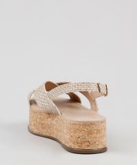 Sandalia-Feminina-Oneself-Flaform-com-Tiras-Cruzadas-Bico-Redondo-Bege-9907588-Bege_4
