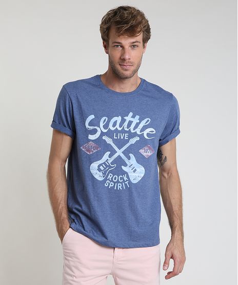 Camiseta-Masculina--Seattle-Live--Manga-Curta-Gola-Careca-Azul-9870282-Azul_1