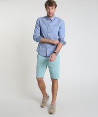 Bermuda-de-Sarja-Masculina-Slim-com-Bolsos-Verde-Agua-9921918-Verde_Agua_3