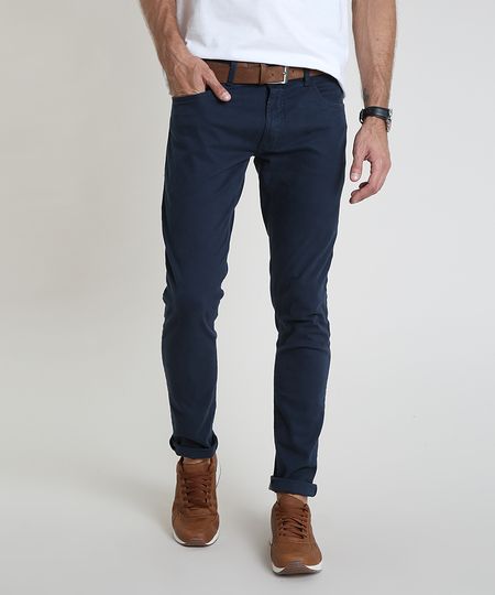 calça azul marinho masculina