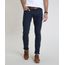 Calca-de-Sarja-Masculina-Slim-com-Cinto-Azul-Marinho-9911488-Azul_Marinho_1