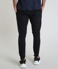 Calca-Masculina-Basica-Relaxed-em-Moletom-com-Cordao-e-Bolsos-Preta-9878806-Preto_4