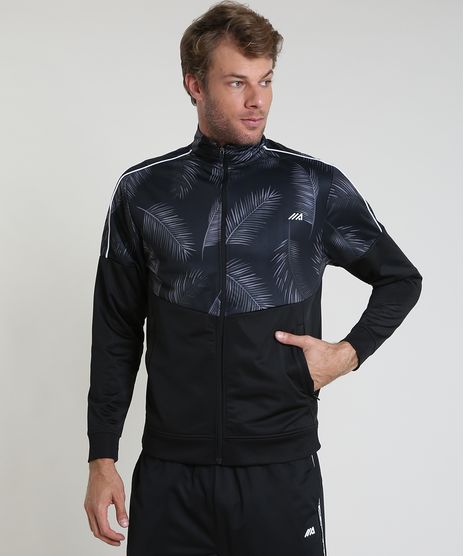 Jaqueta-Masculina-Esportiva-Ace-com-Recorte-Estampado-de-Folhagem-Gola-Alta-Preta-1-9785562-Preto_1_1