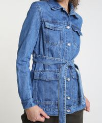 Jaqueta-Jeans-Feminina-Longa-com-Bolsos-e-Faixa-para-Amarrar-Azul-Medio-9889638-Azul_Medio_4