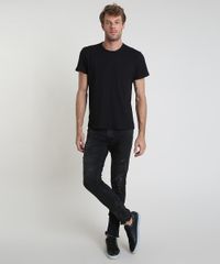Camiseta-Masculina-Slim-Canelada-Manga-Curta-Gola-Careca-Preto-9903438-Preto_3