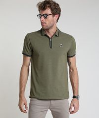 Polo-Masculina-Comfort-em-Piquet-com-Ziper-Manga-Curta-Verde-Militar-9869014-Verde_Militar_4