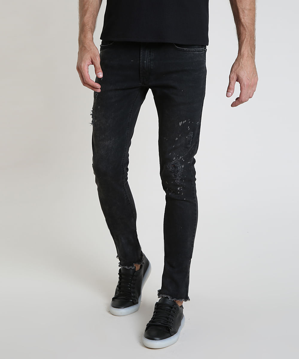 calça jeans skinning masculina c&a