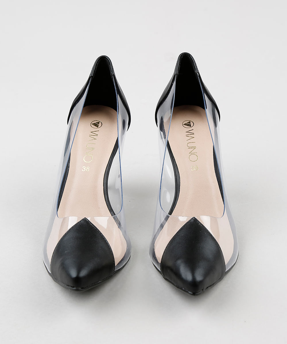 scarpin vinil via uno