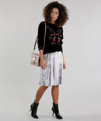 Saia-Midi-em-Veludo-Molhado-Cinza-Claro-8656985-Cinza_Claro_3
