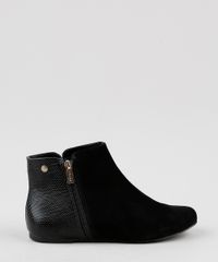 Bota-Feminina-Via-Uno-Bico-Redondo-Cano-Curto-em-Suede--Preta-9919282-Preto_2