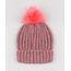 Gorro-Infantil-em-Trico-com-Pompom-Rosa-9780626-Rosa_1