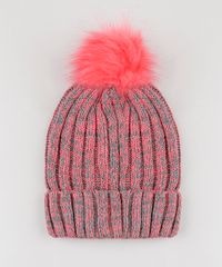Gorro-Infantil-em-Trico-com-Pompom-Rosa-9780626-Rosa_2