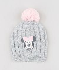 Kit-Infantil-de-Gorro-com-Pompons---Luva-em-Trico-Cinza-Mescla-9784986-Cinza_Mescla_2