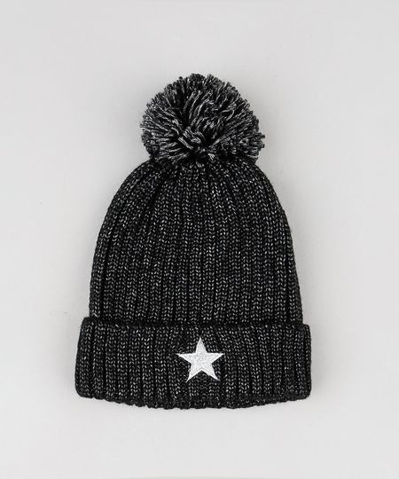Gorro-Infantil-em-Trico-com-Lurex-e-Pompom-Preto-9785167-Preto_1 Gorro-Infantil-em-Trico-com-Lurex-e-Pompom-Preto-9785167-Preto_1