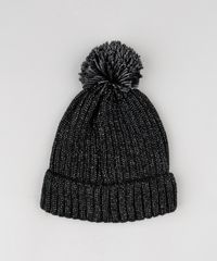 Gorro-Infantil-em-Trico-com-Lurex-e-Pompom-Preto-9785167-Preto_2