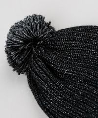Gorro-Infantil-em-Trico-com-Lurex-e-Pompom-Preto-9785167-Preto_4