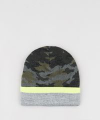 Gorro-Infantil-em-Trico-Estampado-Camuflado-com-Neon-Verde-Militar-9785292-Verde_Militar_1