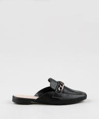 Mule-Feminino-Via-Uno-Bico-Redondo-com-Corrente-Preto-9907930-Preto_2