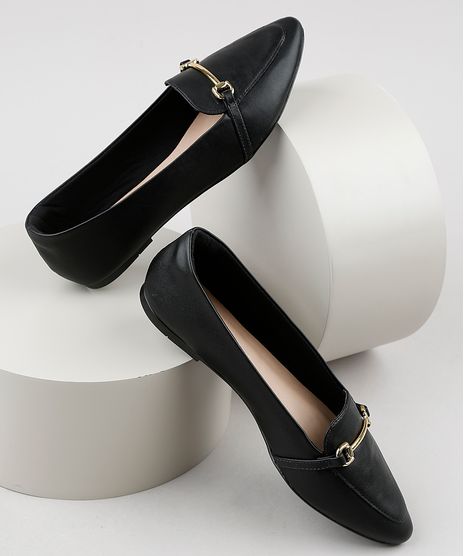 Mocassim-Feminino-Via-Uno-Bico-Fino-com-Aviamento-Preto-9907590-Preto_1