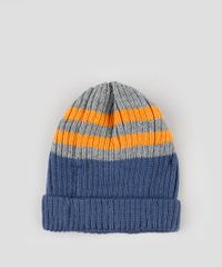 Kit-Infantil-de-Gorro-Listrado-Pinguim-Azul---Luva-em-Trico-Cinza-Mescla-9784975-Cinza_Mescla_3