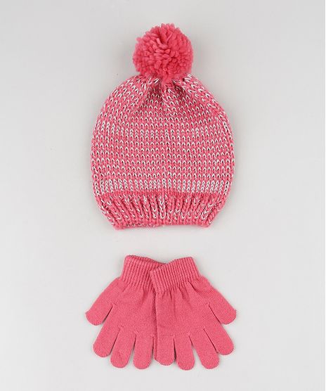 Kit-Infantil-de-Gorro-com-Lurex---Luva-em-Trico-Rosa-9784991-Rosa_1