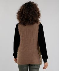 Colete-em-Trico-com-Pelo-Kaki-8479868-Kaki_2