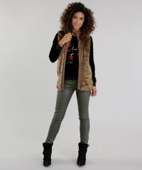 Colete-em-Trico-com-Pelo-Kaki-8479868-Kaki_3