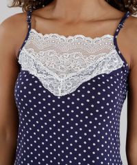 Camisola-Estampada-de-Poa-com-Renda-Azul-Marinho-8572987-Azul_Marinho_3