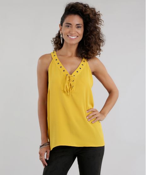 Regata-com-Ilhos-Amarelo-Escuro-8546095-Amarelo_Escuro_1