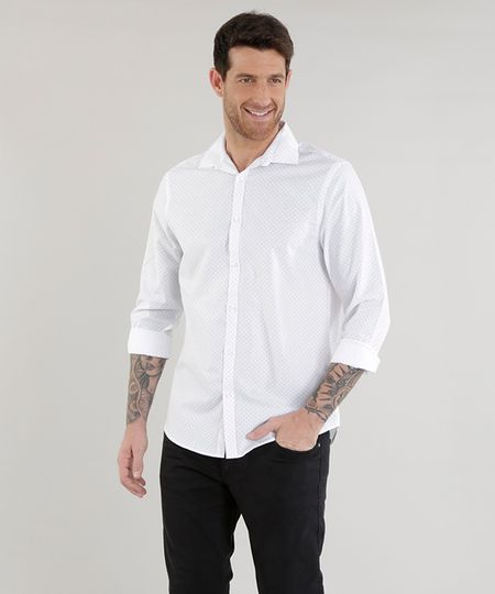 Camisa-Slim-Estampada-em-Algodao---Sustentavel-Branca-8456824-Branco_1