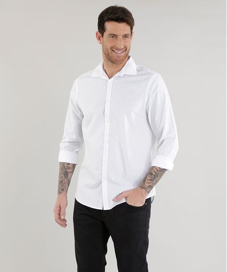 Camisa-Slim-Estampada-em-Algodao---Sustentavel-Branca-8456824-Branco_1